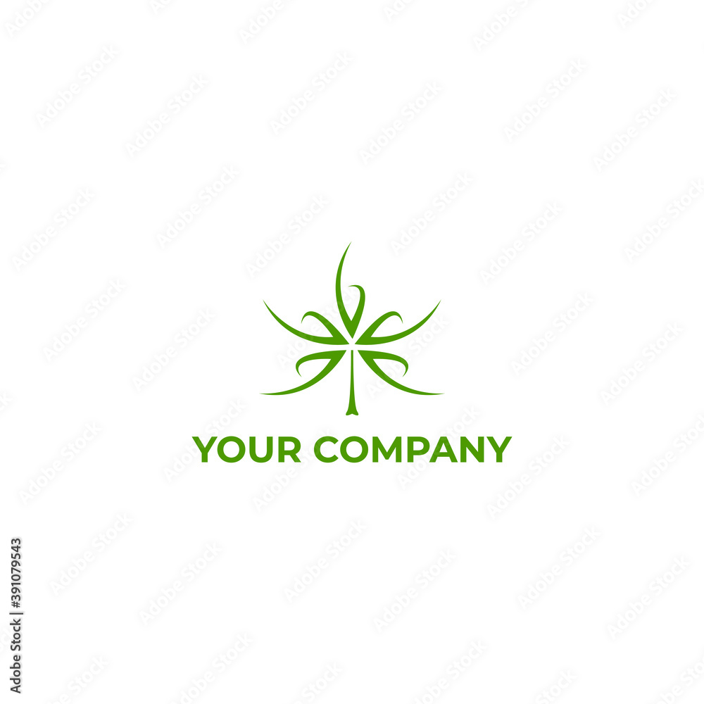Cannabis icon vector logo design. Cannabis template quality logo symbol inspiration