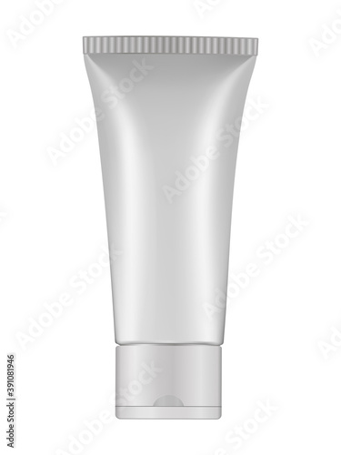 Vector cream or toothpaste tube. Ointment. Salve. 3d illustration. Mockup. Gel or lotion package. Shampoo bottle.	