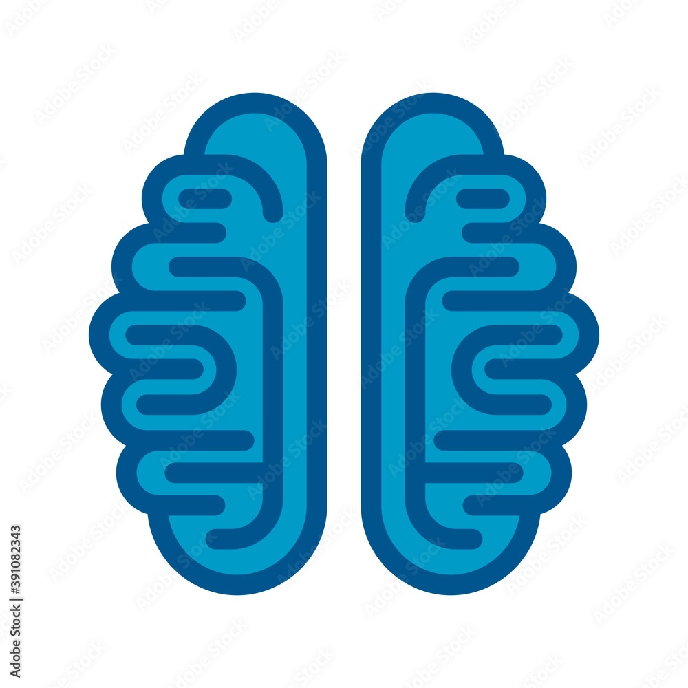 Brain icon isolated on white background. Vector illustration Brain icon isolated on white background. Vector illustration