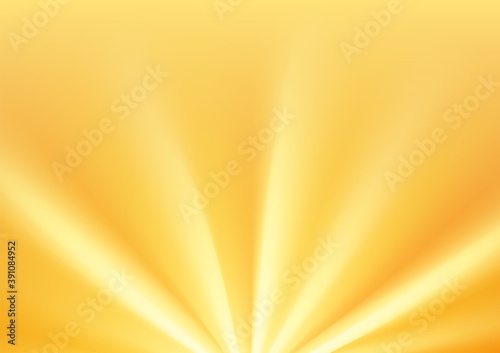Yellow sun rays with warm orange flare