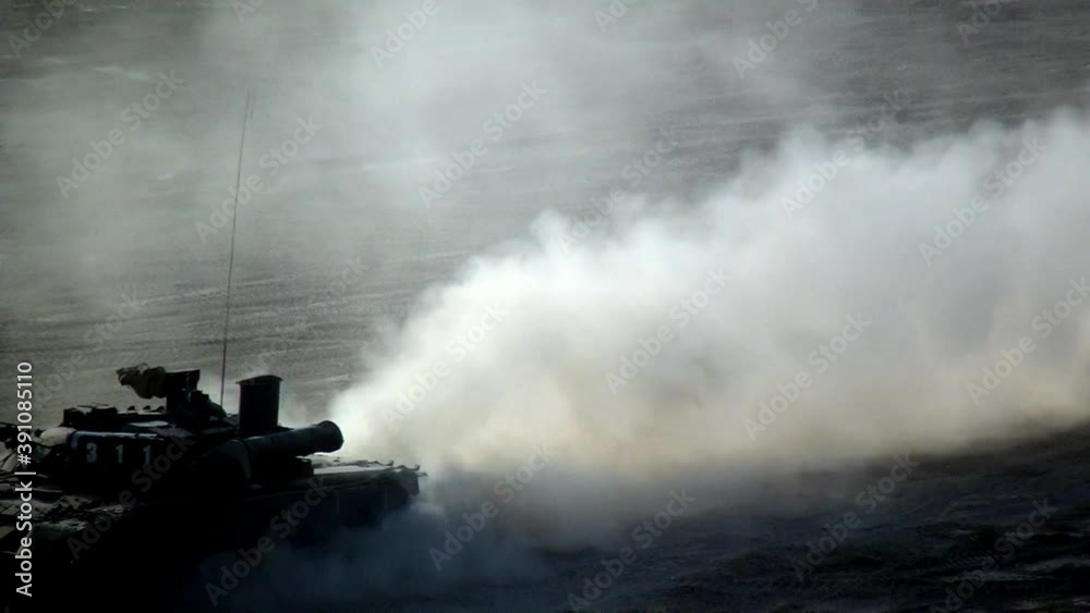 Russian military war machine with soldiers at exercises. Concept technology and power in military industry. Forum army 2017 Polygon Alabino. Russian military war machine with soldiers at exercises. Concept technology and power in military industry. Forum army 2017 Polygon Alabino.