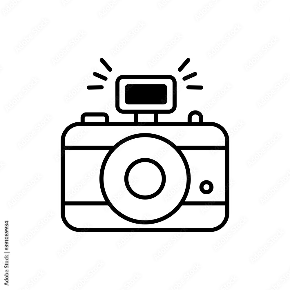 Photo Camera Outline Icon Style illustration. EPS 10 Photo Camera Outline Icon Style illustration. EPS 10