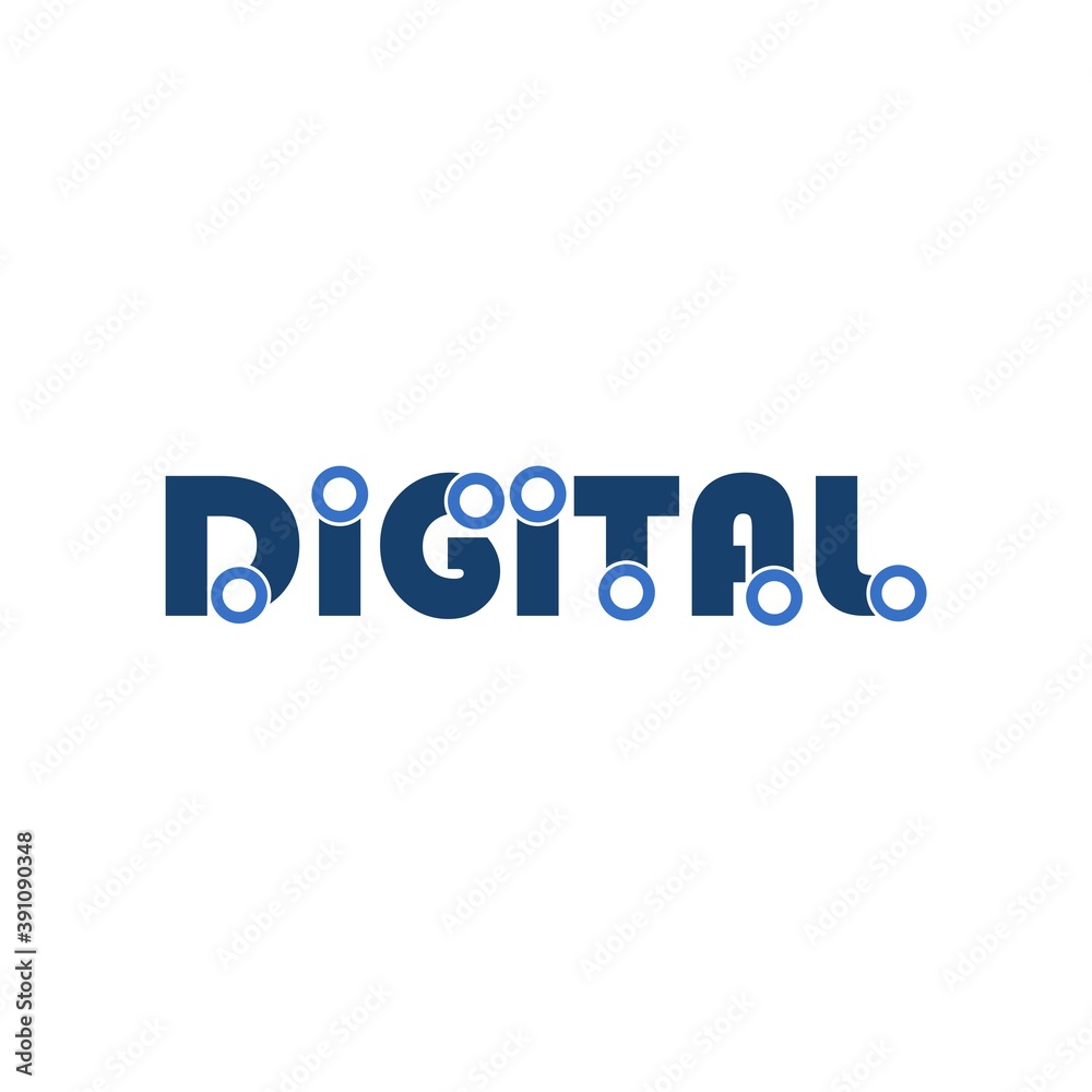Word DIGITAL icon isolated on white background Word DIGITAL icon isolated on white background
