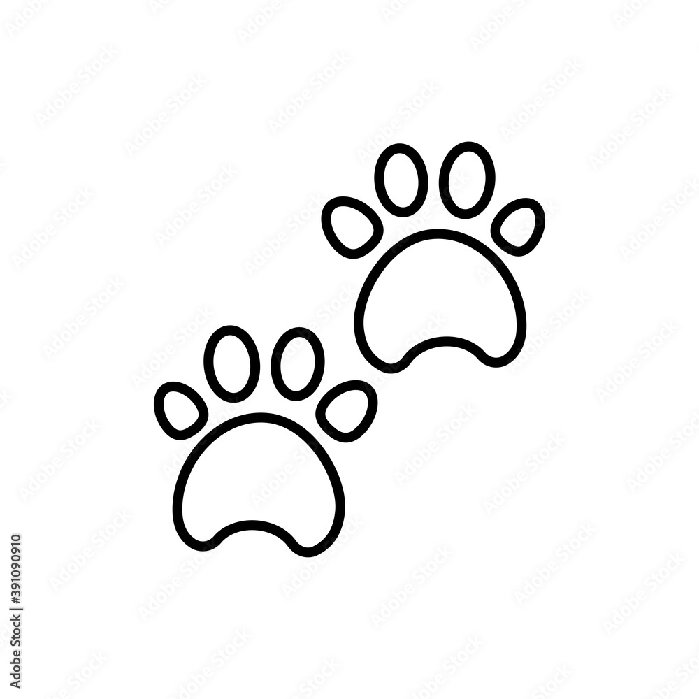 Foot Steps Outline Icon Style illustration. EPS 10 Foot Steps Outline Icon Style illustration. EPS 10