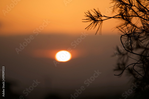 sunset in the mountains