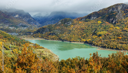 Bubal lake in Tena Valley, Huesca province, Spain
