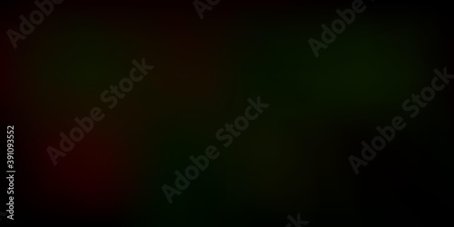 Dark Green, Red vector blur backdrop.