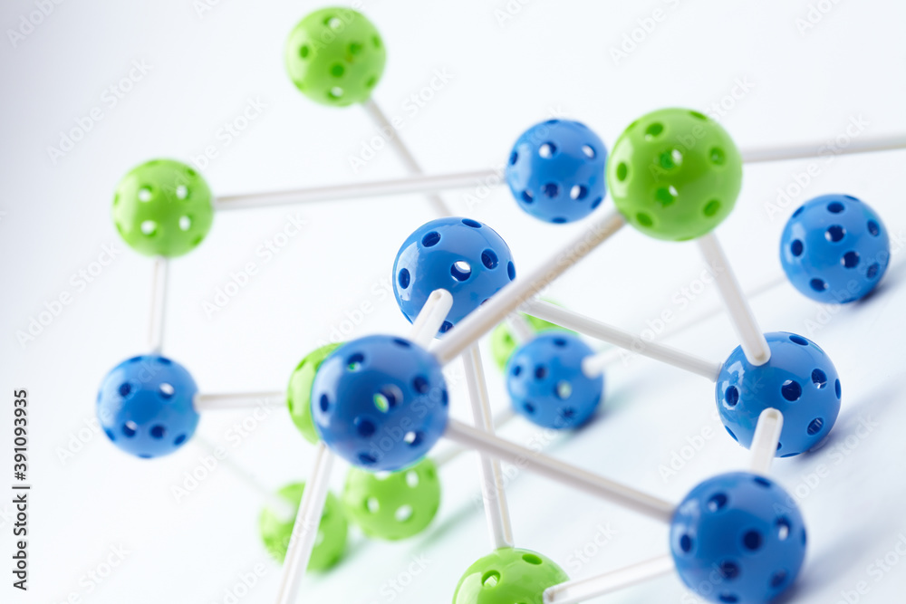 Obraz premium Molecular Structure on the white