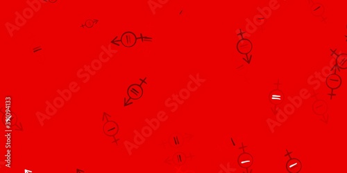 Light Red vector template with businesswoman signs.