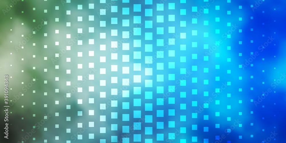 Light Blue, Yellow vector background with rectangles.