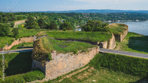 Photography View of countryside landscape from Petrovaradin Fortress, Novi Sad, Serbia