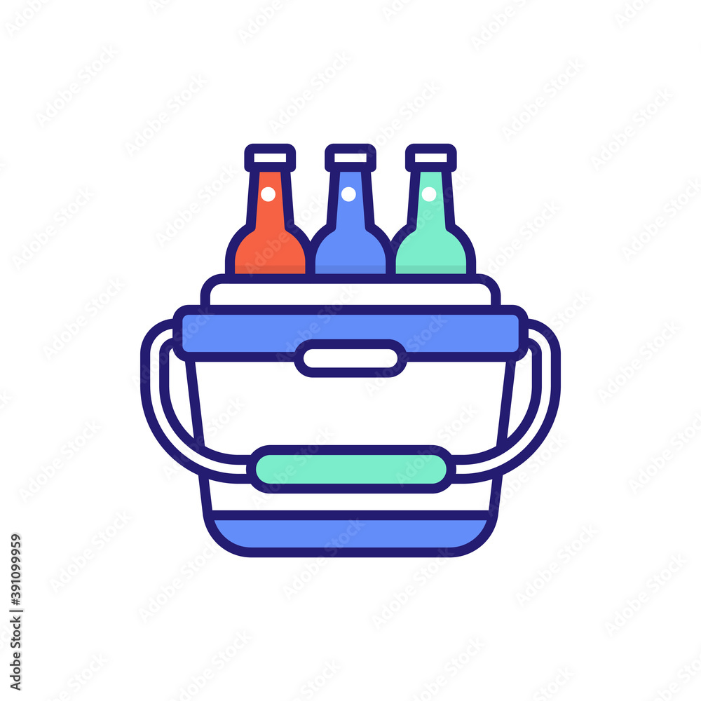 Cooler Flat Icon Style illustration. EPS 10 File Cooler Flat Icon Style illustration. EPS 10 File