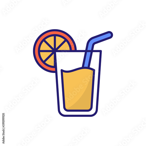 Juice Flat Icon Style illustration. EPS 10 File