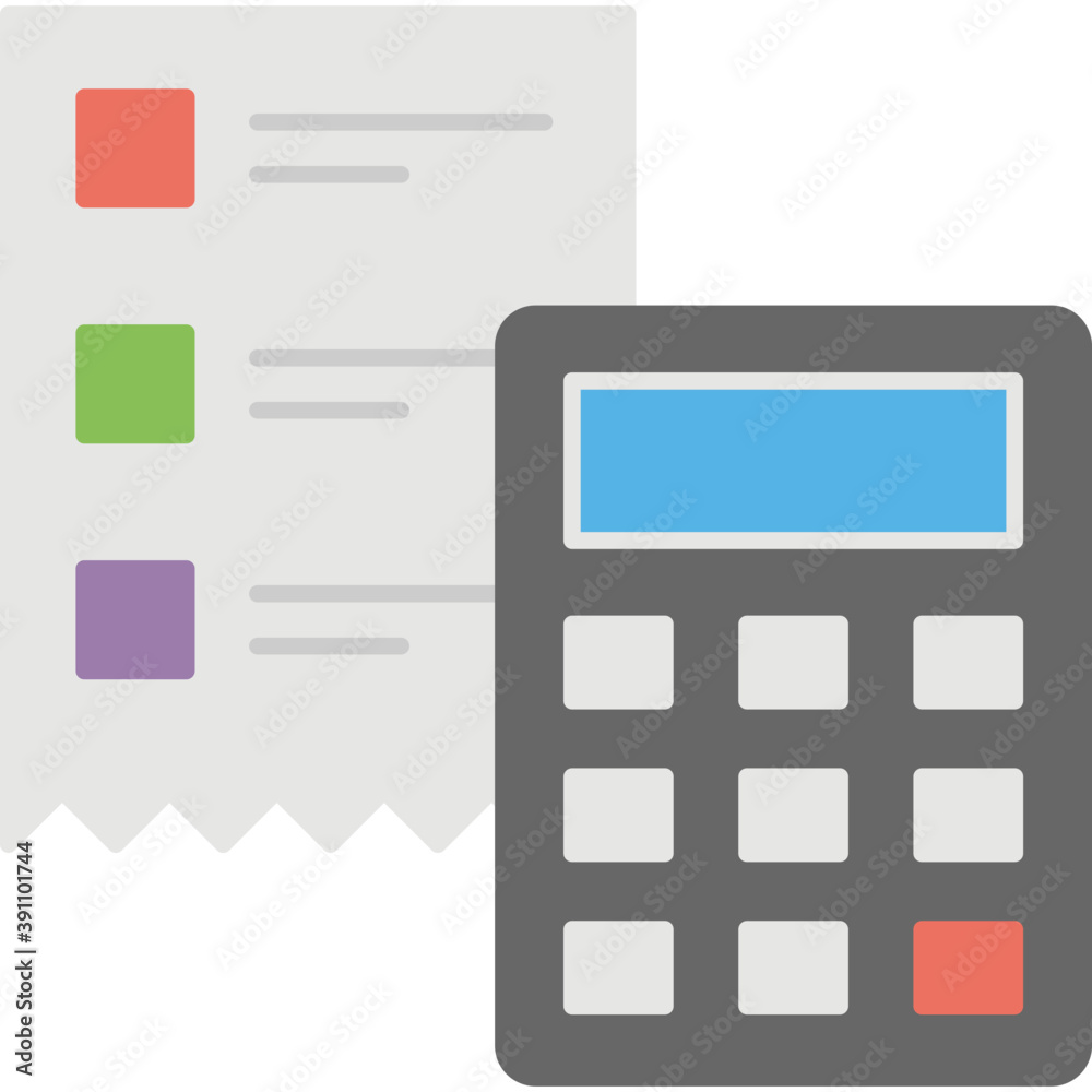 A calculator with a sheet symbolising bill calculation
A calculator with a sheet symbolising bill calculation