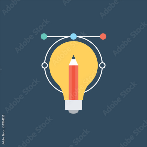
Creative process flat vector design icon
