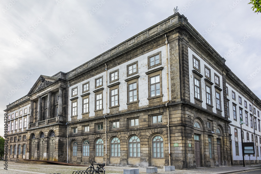Porto University building (Universidade do Porto). Porto, Portugal.