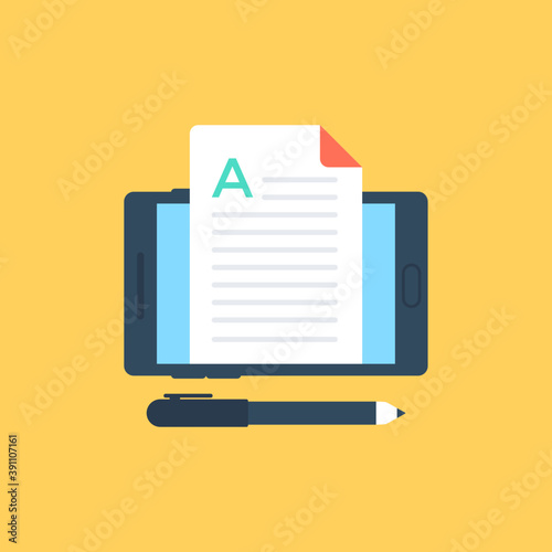 
Vector illustration of content writing 
