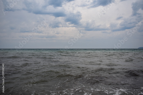 sea in cloudy weather