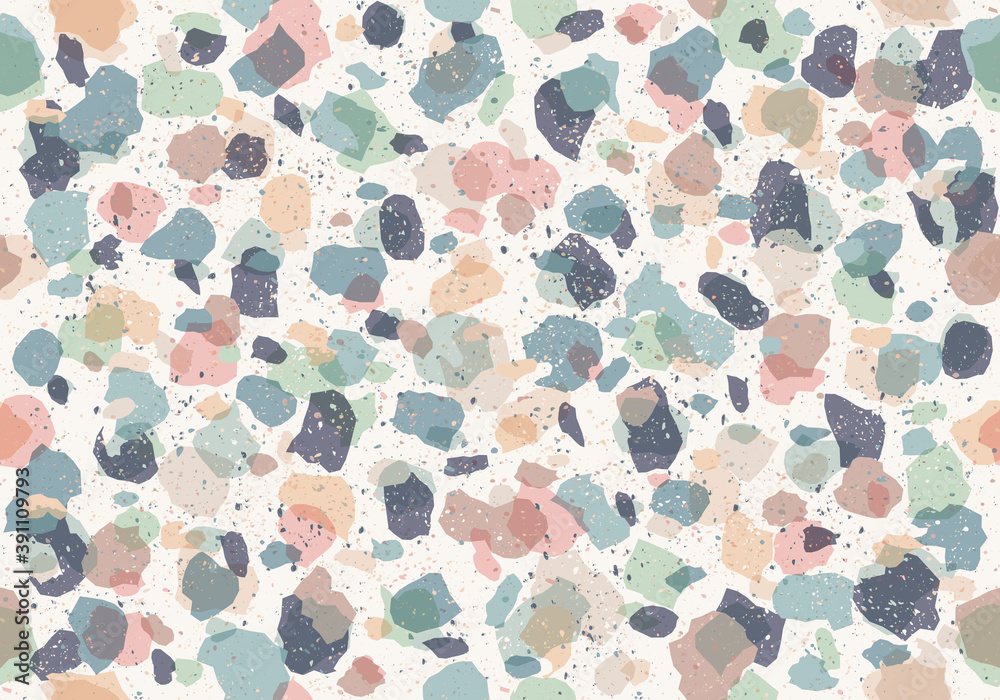 Colorful pattern with terrazzo texture