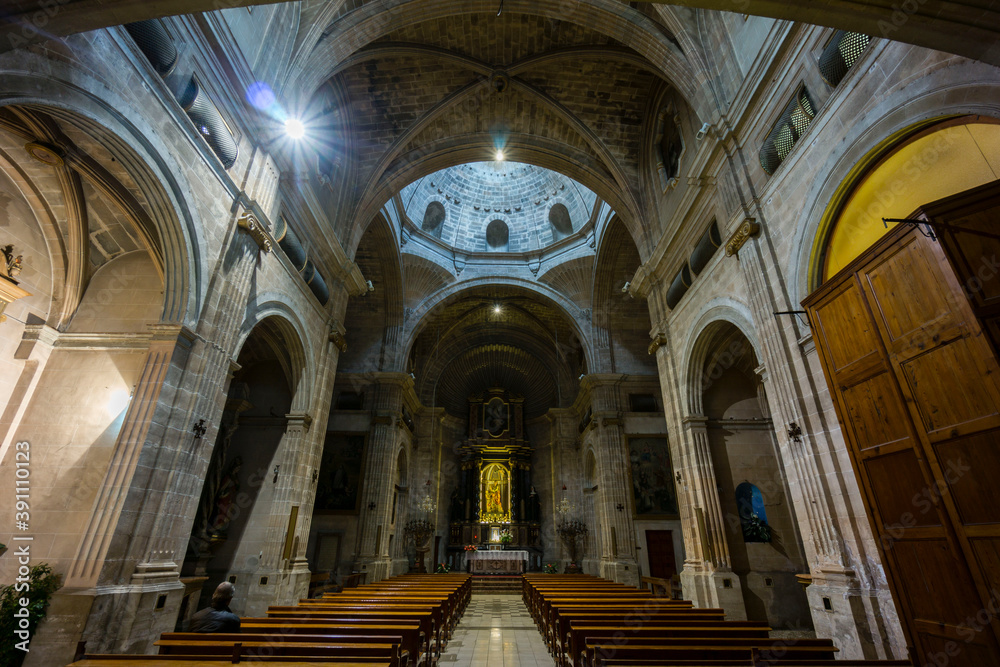 iglesia de Santa Magdalena,fundada en el siglo XIV y reconstruida en 1740,  Palma, Mallorca, islas baleares, Spain