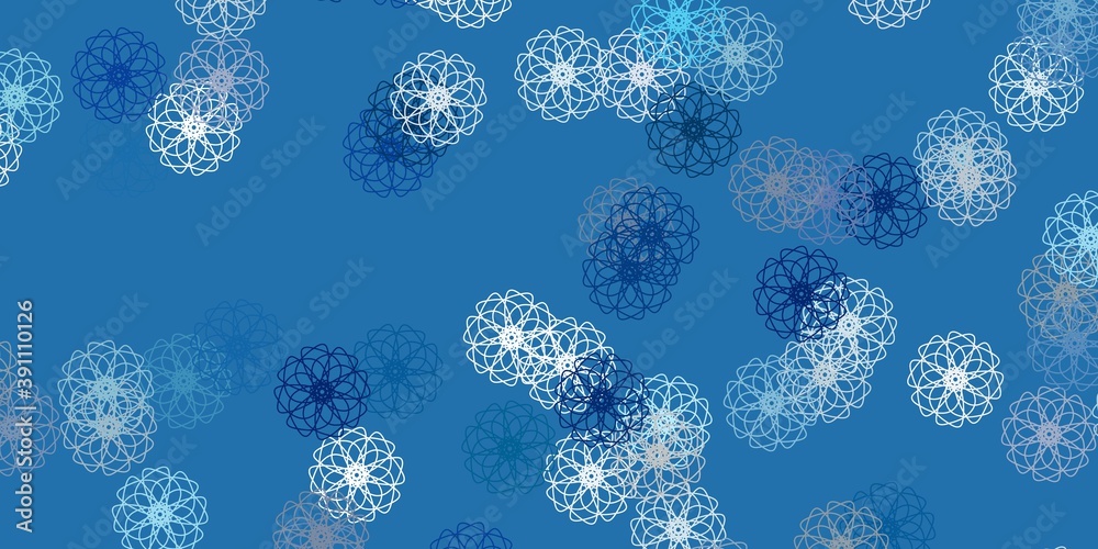 Light blue vector natural artwork with flowers. Light blue vector natural artwork with flowers.