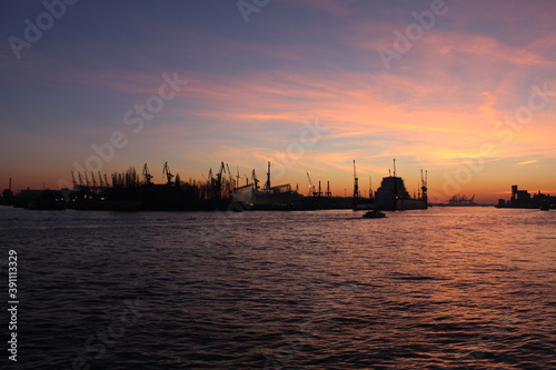 Sonnenuntergang in Hamburg

