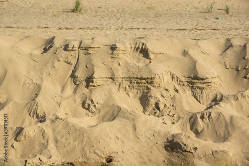 sand layers on a sea shore photo