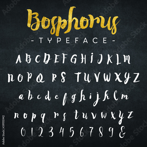 Bosphorus Brush Script Cursive Alphabet Font