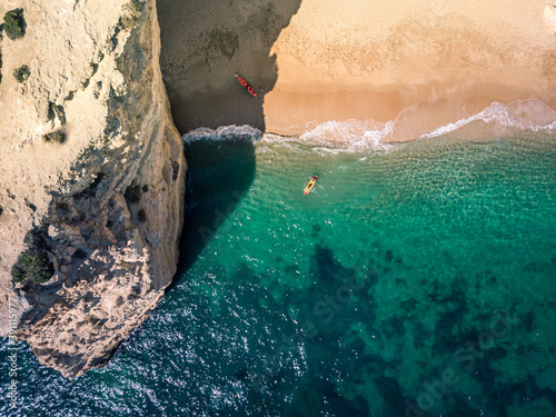 Seven Hanging Valleys cliffs aerial view Ocean rocky coast beach kayak photo