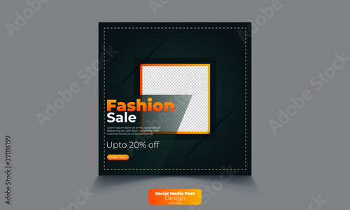 Fashion Sale Social Media Post Design Template  photo