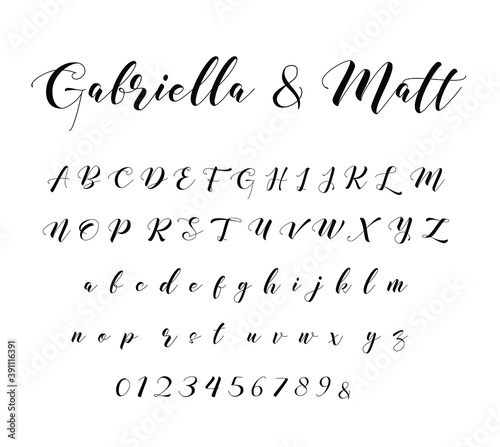 Brush Script Cursive Font Alphabet