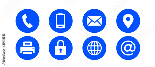 Contact Icons Web Communication