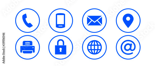 Contact Icons Web Communication