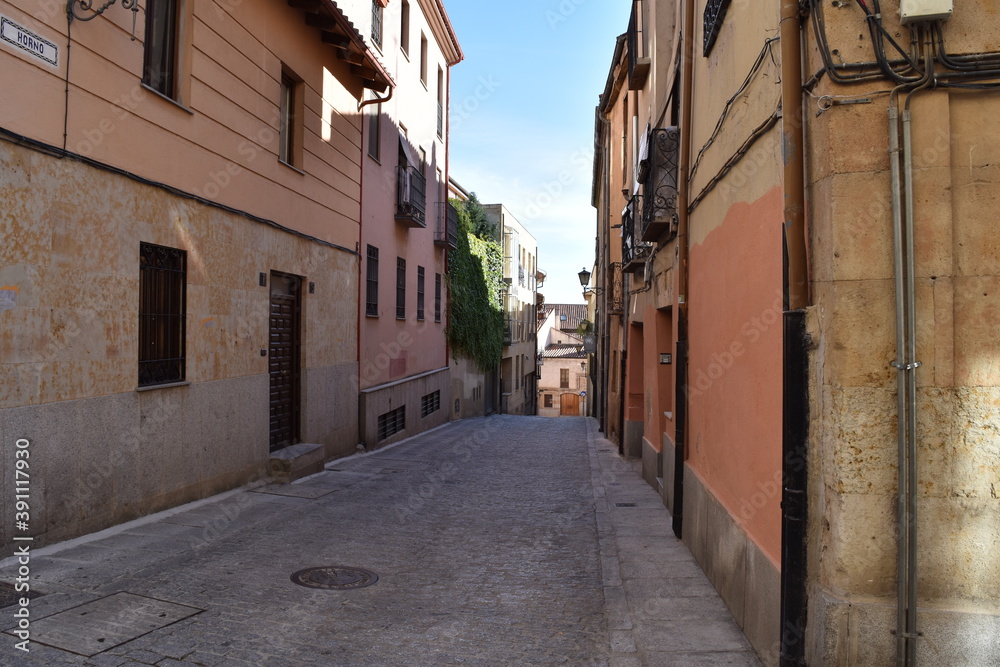 narrow street in the town narrow street in the town