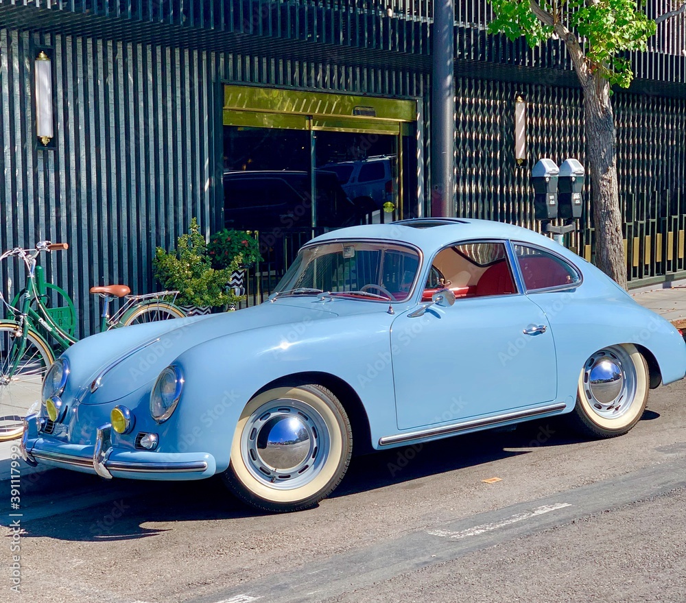 vintage car on a street