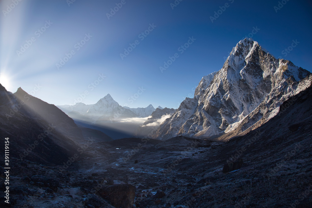 Obraz premium Everest base camp trek, Nepal.