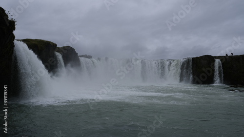 Northern Icelandic Waterfall shaped in a big semi circle