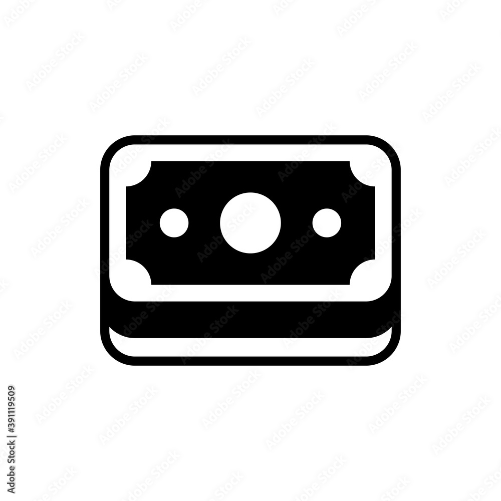 Currency Note Solid icon style illustration. Eps 10 file Currency Note Solid icon style illustration. Eps 10 file