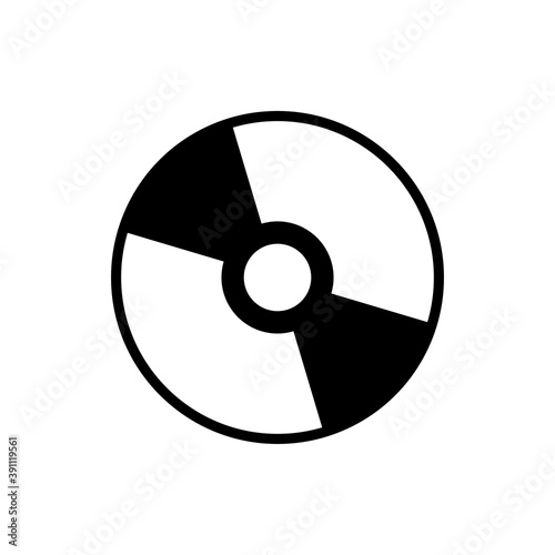 Disc Solid icon style illustration. Eps 10 file