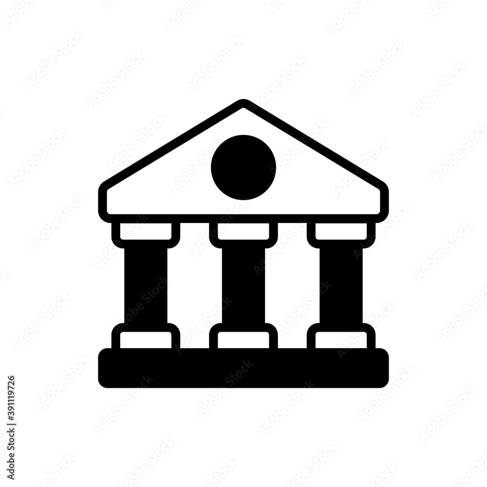 Bank Solid icon style illustration. Eps 10 file Bank Solid icon style illustration. Eps 10 file