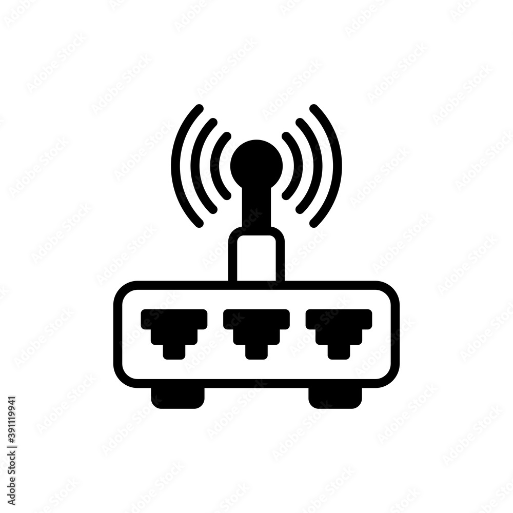 router Solid icon style illustration. Eps 10 file router Solid icon style illustration. Eps 10 file