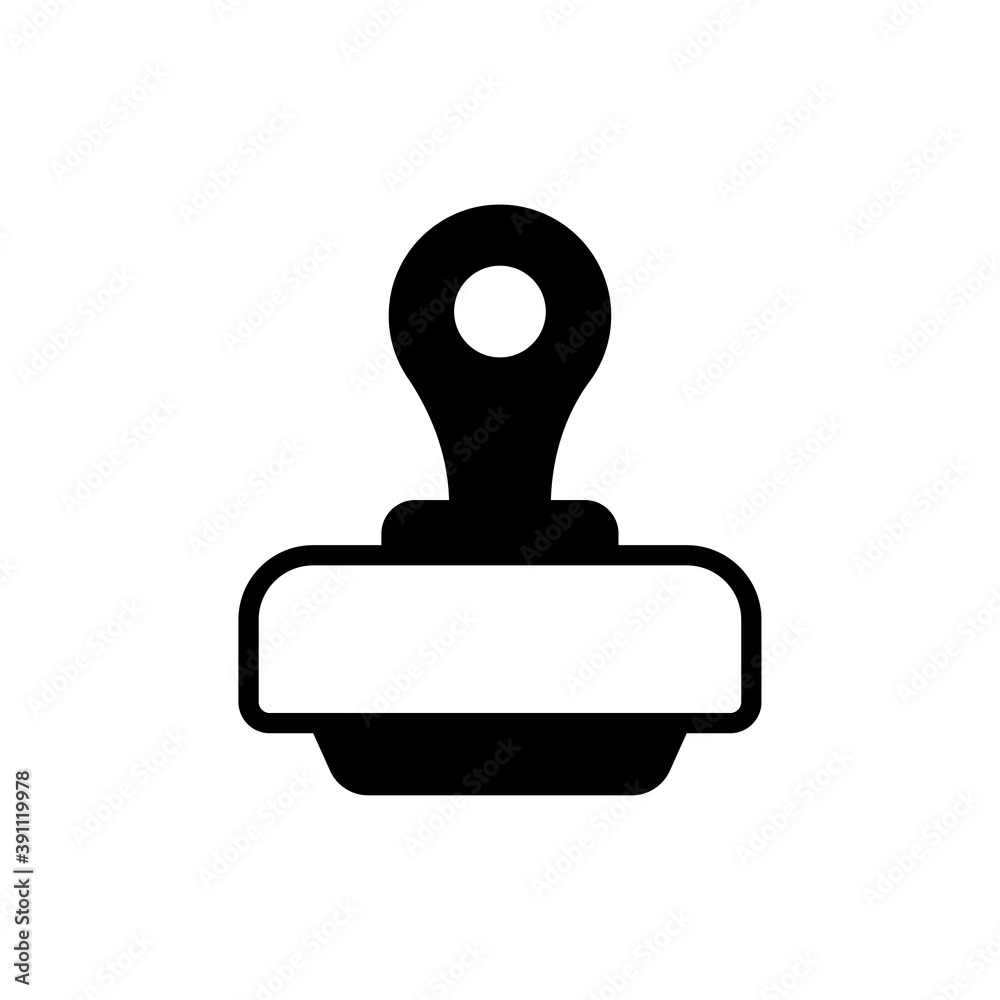 Stamp Solid icon style illustration. Eps 10 file Stamp Solid icon style illustration. Eps 10 file