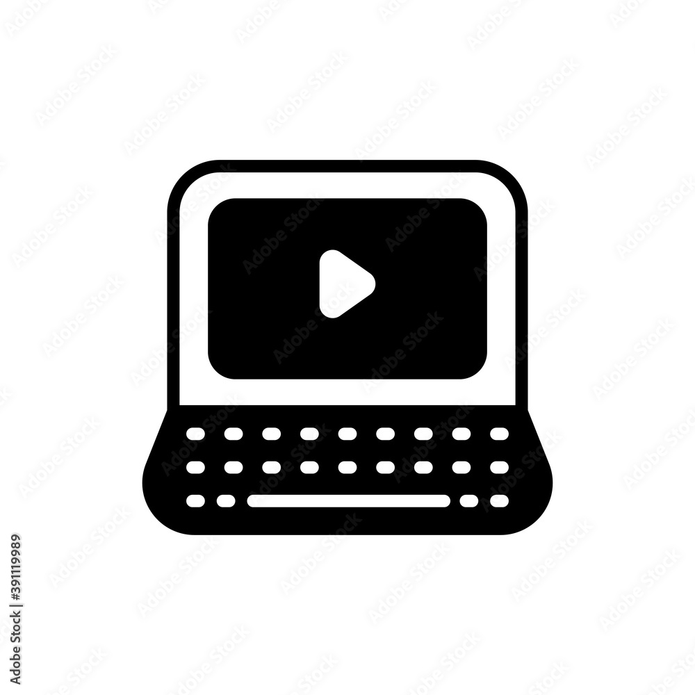 Laptop Solid icon style illustration. Eps 10 file Laptop Solid icon style illustration. Eps 10 file