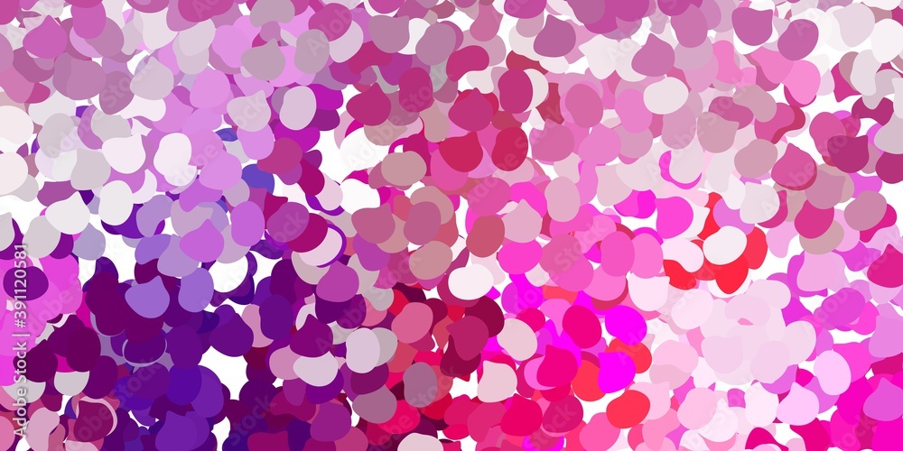 Light purple, pink vector backdrop with chaotic shapes. Light purple, pink vector backdrop with chaotic shapes.