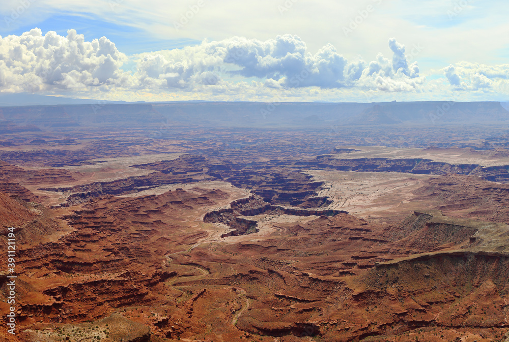 Scenic panorama from Grand view point in Canyonlands National Park, Utah, USA