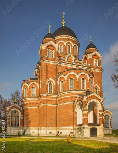 Cathedral of Vladimir Icon of Mother of God at Savior Borodino (Spaso-Borodinskii) convent near Borodino village. Russia