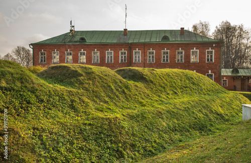 Bagration fleches at Savior Borodino (Spaso-Borodinskii) convent near Borodino village. Russia