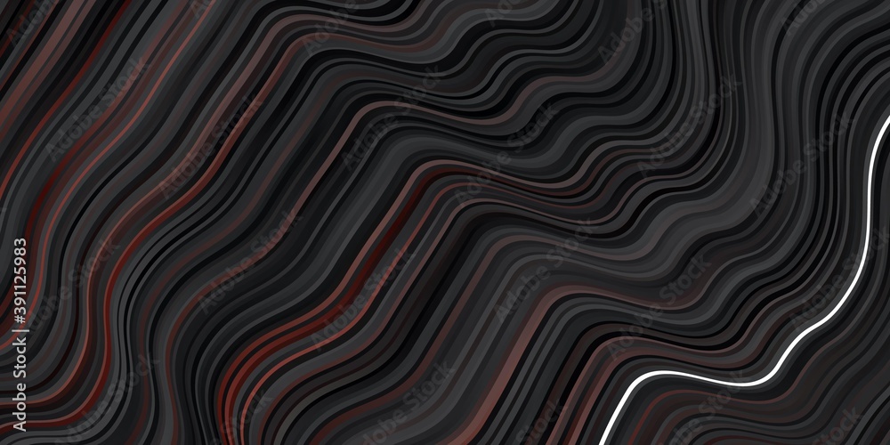 Dark Red vector pattern with curves.