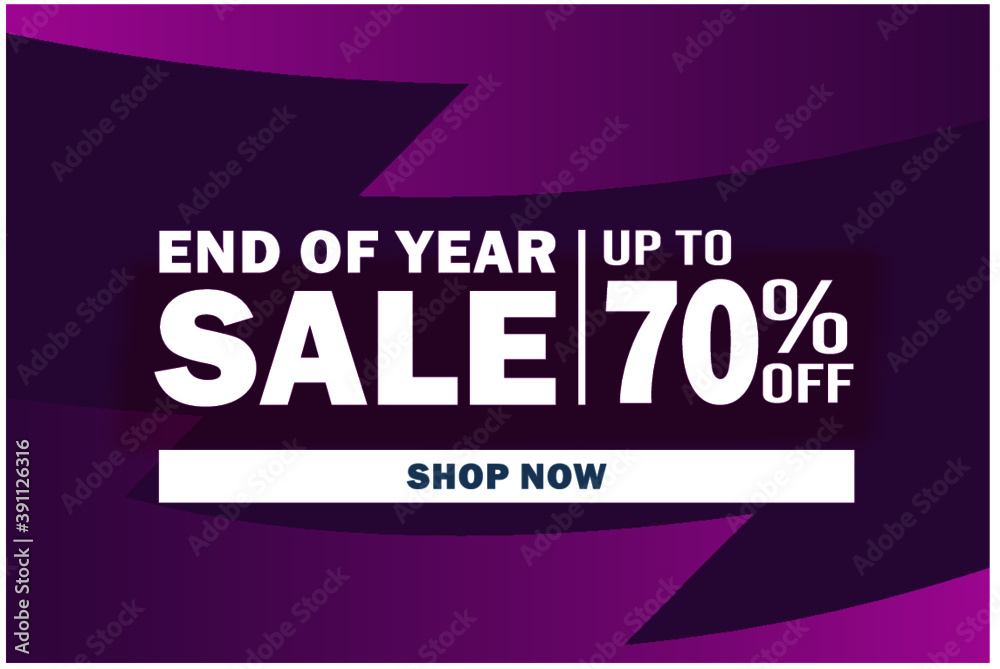 Fototapeta premium End of year Sale word concept vector illustration with lines and 3d style, landing page, template, ui, web, mobile app, poster, banner, flyer, background, gift card, coupon, label, wallpaper