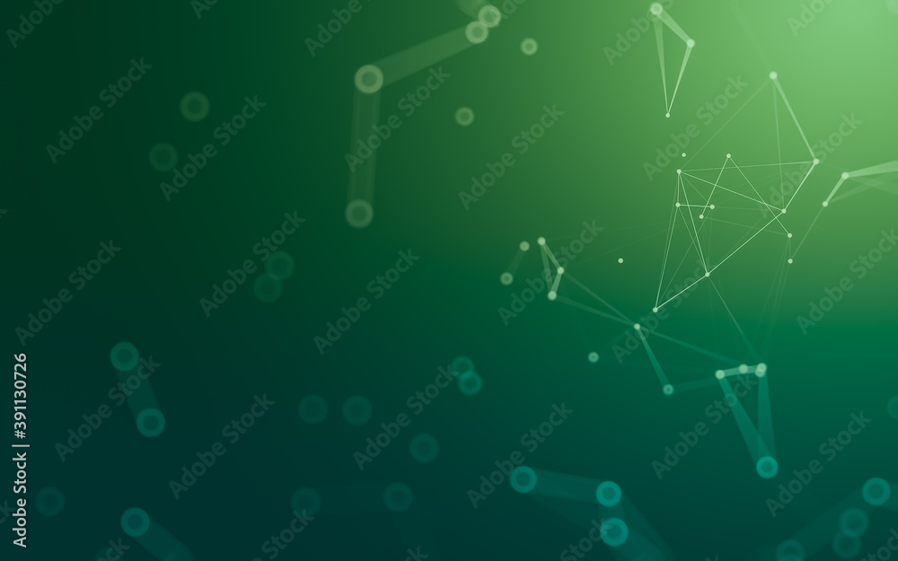 Abstract background. Molecules technology with polygonal shapes, connecting dots and lines. Connection structure. Big data visualization. Abstract background. Molecules technology with polygonal shapes, connecting dots and lines. Connection structure. Big data visualization.